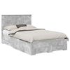vidaXL Struttura del letto con cassetto Grigio cemento 120 x 190 cm
