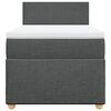 vidaXL Giroletto a Molle con Materasso Grigio Scuro 90x200 cm Tessuto