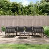 vidaXL Set Divani da Giardino 7 pz con Cuscini Antracite in Polyrattan