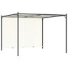 vidaXL Pergola con Tetto Regolabile Bianco Crema 3x3 m in Acciaio