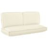 vidaXL Set di Cuscini Tessuto Oxford Crema 120 x 50 x 52 cm
