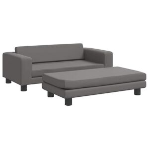 vidaXL Lettino per Cani con Estensione Grigio 100x50x30 cm Similpelle