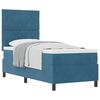 vidaXL Letto a molle con testiera Blu Scuro 80 x 200 cm Velluto