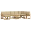 vidaXL Set di divani da esterno 9 pz Bianco e Beige