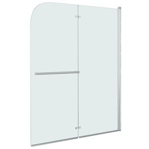 vidaXL Box Doccia Pieghevole a Libro 2 Pannelli in ESG 95x140 cm
