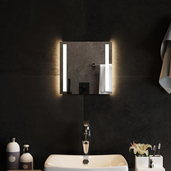 vidaXL Specchio da Bagno con Luci LED 30x30 cm