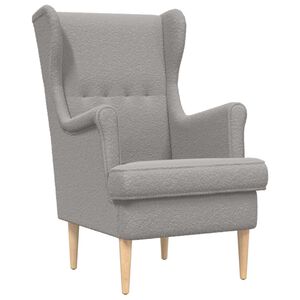 vidaXL Poltrona Grigio Chiaro Boucl&eacute;