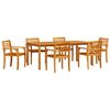 vidaXL Set da Pranzo per Giardino 9 pcs Marrone