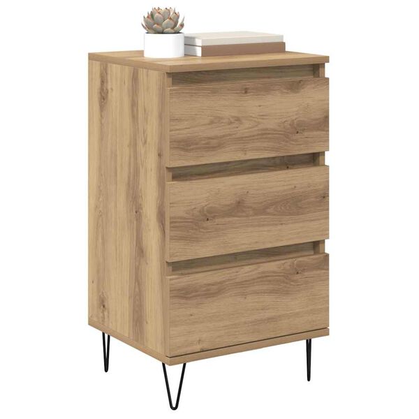 vidaXL Credenza con cassetto Rovere artigianale 40 x 35 x 70 cm
