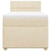 vidaXL Giroletto a Molle con Materasso Crema 80x200 cm inTessuto