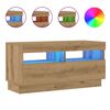 vidaXL Mobile TV con Luci LED Artigianale 80x35x40cm Legno Multistrato