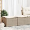 vidaXL Set Divano da Giardino 2 pz con Cuscini Beige Polyrattan Acacia