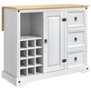 VidaXL Stoccaggio in cucina Bianco e Cera di Miele 112 x 70 x 91,5 cm