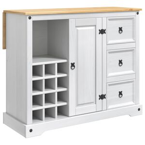 VidaXL Stoccaggio in cucina Bianco e Cera di Miele 112 x 70 x 91,5 cm
