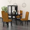 vidaXL Sedie da Pranzo 4 pz Marroni in Velluto