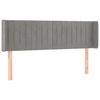 vidaXL Testiera ad Orecchio Grigio Chiaro 147x16x78/88 cm in Velluto
