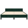 vidaXL Giroletto senza Materasso Verde Scuro 140x190 cm in Velluto