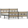 vidaXL Giroletto senza Materaso in Metallo Rovere Sonoma 183x213 cm