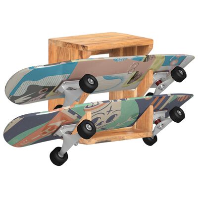 vidaXL Supporto Skateboard da Parete 25x20x30 cm in Legno di Acacia