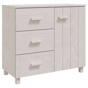 vidaXL Credenza HAMAR Bianca 90x40x80 cm in Legno Massello di Pino