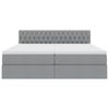 vidaXL Letto con testiera Grigio chiaro 180 x 200 cm Tessuto