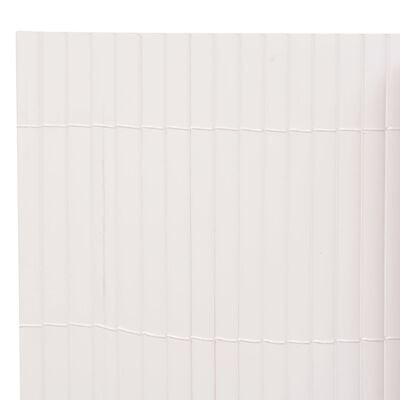 vidaXL Recinzione da Giardino a Doppio Lato 90x500 cm Bianca