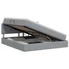 vidaXL Letto con contenitore LED e materasso Grigio Chiaro