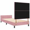 vidaXL Letto a molle con testiera Rosa 90 x 200 cm Velluto