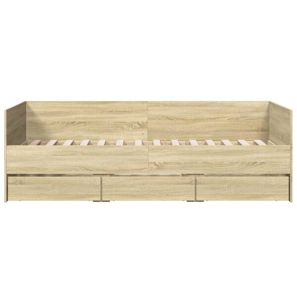 vidaXL Divano Letto con Cassetti senza Materasso 90x200 cm