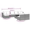vidaXL Set Divani da Giardino 10 pz con Cuscini in Polyrattan Grigio