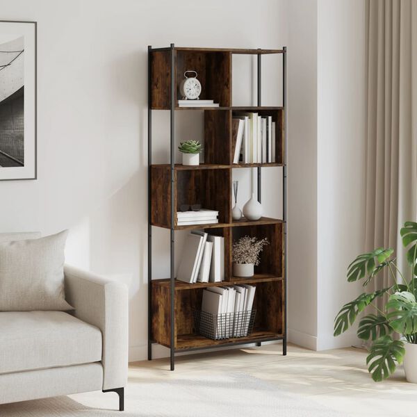 vidaXL Libreria Rovere Fumo 72x28x172 cm in Legno Multistrato