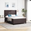 vidaXL Letto a molle con materasso Marrone scuro 160 x 200 cm Tessuto