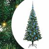 vidaXL Albero di Natale artificiale con luci integrate Verde 150 cm