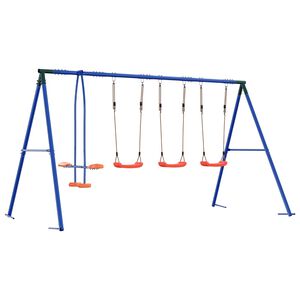 vidaXL Set di Altalene per Esterni Multicolore Acciaio e PE