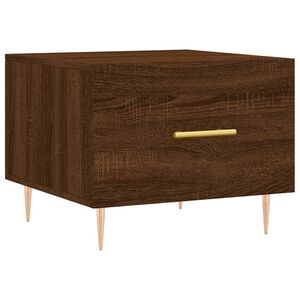 vidaXL Tavolino da Salotto Rovere Marrone 50x50x40cm Legno Multistrato