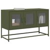 vidaXL Mobile TV Verde Oliva 100,5x39x60,5cm Acciaio Laminato a Freddo