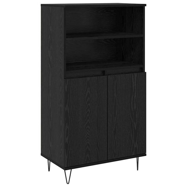 vidaXL Credenza Nero 60 x 36 x 110 cm Legno multistrato
