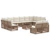 vidaXL Set Divano da Giardino 13 pcs Beige polyrattan