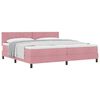 vidaXL Letto a molle con materasso Rosa 200 x 200 cm Velluto