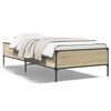 vidaXL Giroletto Rovere Sonoma 90x190cm in Legno Multistrato e Metallo