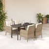 vidaXL Set da Pranzo da Giardino 5 pz con Cuscini Beige in Polyrattan