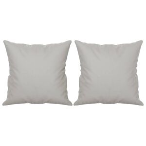 vidaXL Cuscini Decorativi 2 pz Grigio chiaro40x40cm Tessuto Microfibra