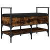 vidaXL Panca Porta Scarpe Rovere Fumo 85,5x42x57,5cm Legno Multistrato
