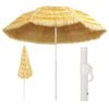 vidaXL Ombrellone da Spiaggia Naturale 300 cm in Stile Hawaiano