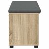 vidaXL Panca per ingresso con cuscino Rovere Sonoma 100 x 38 x 46 cm