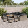 vidaXL Set Divano da Giardino con cuscino 13 pcs Grigio polyrattan