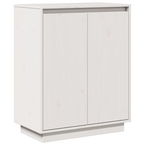 vidaXL Credenza Bianca 60x34x75 cm in Legno Massello di Pino