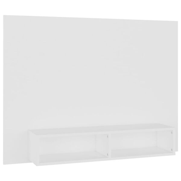 vidaXL Mobile TV a Muro Bianco 120x23,5x90 cm in Legno Multistrato