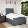 vidaXL Giroletto a Molle con Materasso Grigio Scuro 120x190 cm Velluto