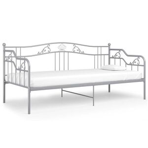 vidaXL Telaio Divano Letto Grigio in Metallo 90x200 cm